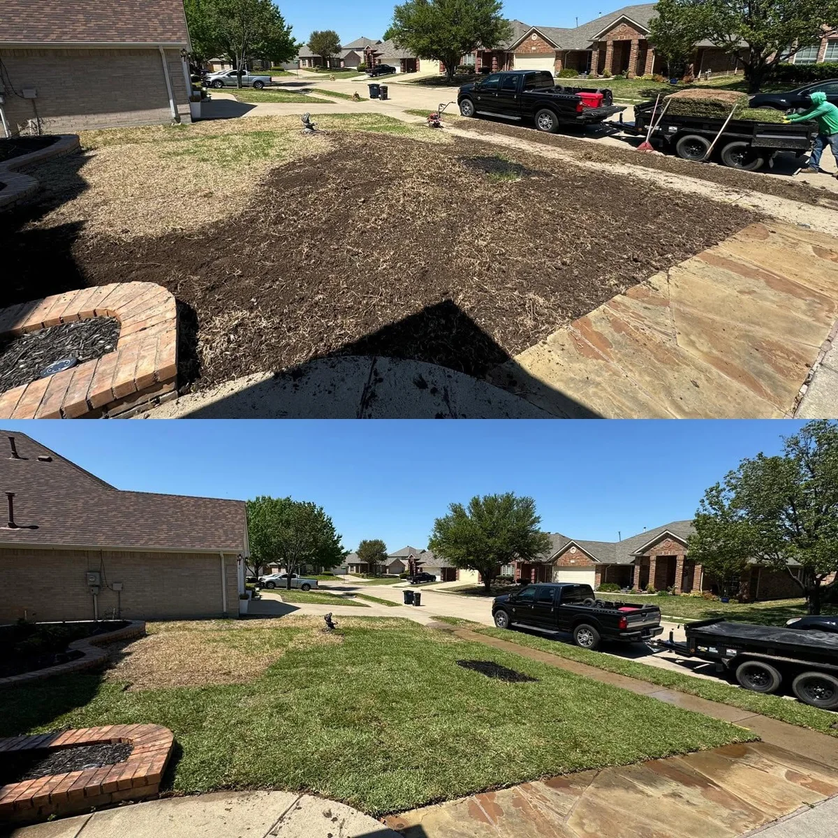 Before and after in Fort Worth, TX