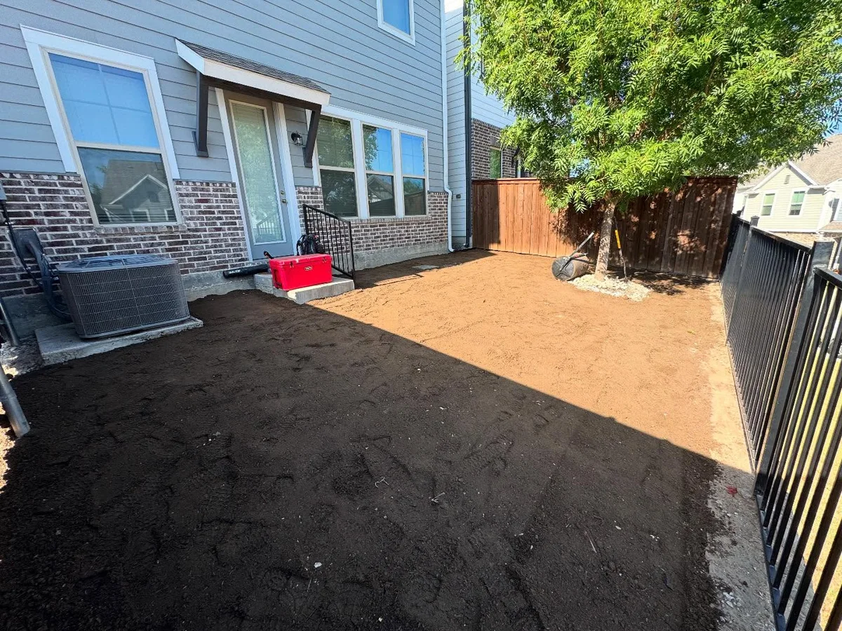 Soil preparation in Oak Cliff, Dallas
