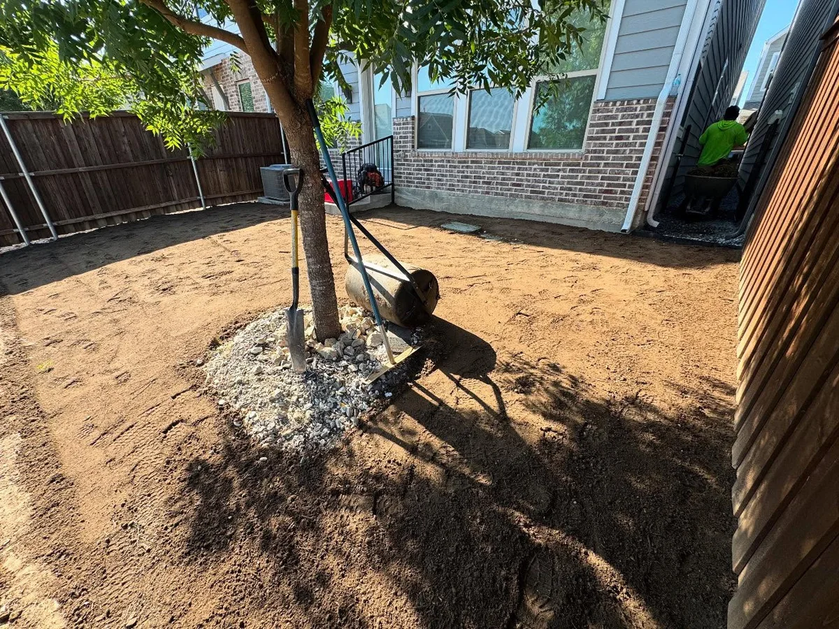 Soil preparation in Oak Cliff, Dallas